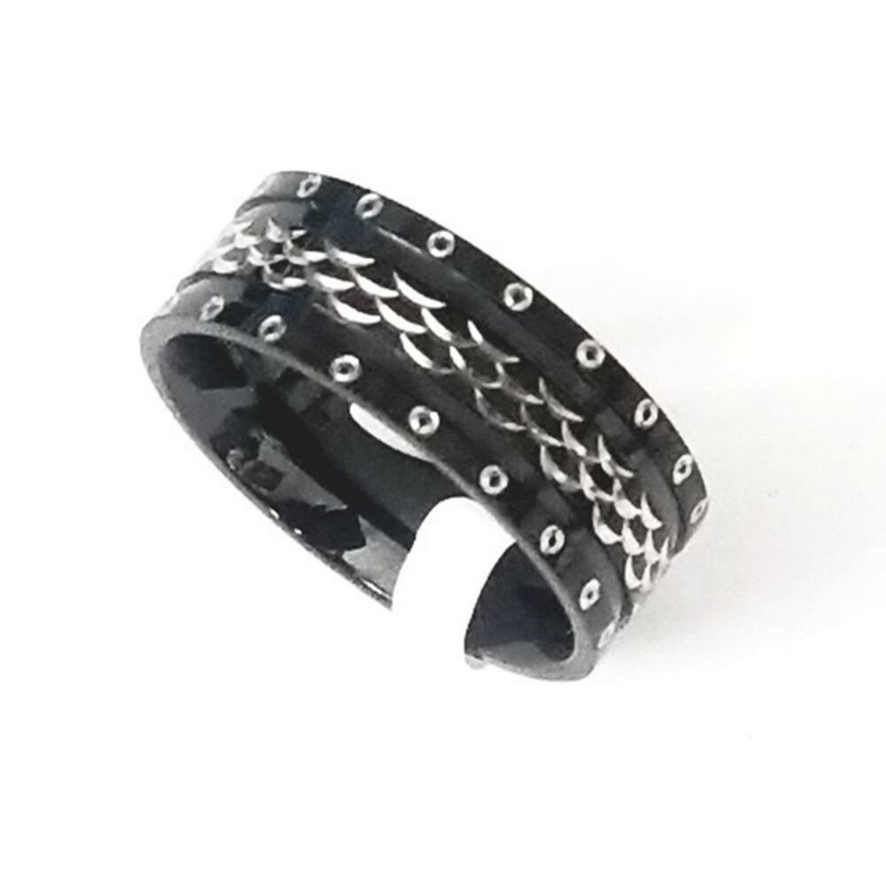 316L stainless steel hypoallergenic tarnish resistant band Mens ring size 9